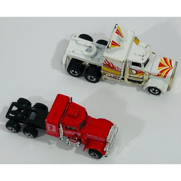 Zee Zylmex Big Rigs Peterbilt California Hauler Semi & Hot Wheels Blackwall 1982 - Picture 2 of 9